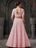 Pink Premium Net Lehenga Choli